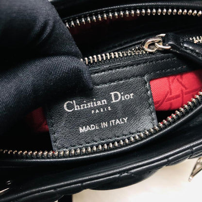 Classic Lambskin Medium Lady Dior Black SHW