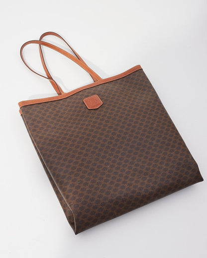 Celine Vintage Brown Monogram Print Tote Bag