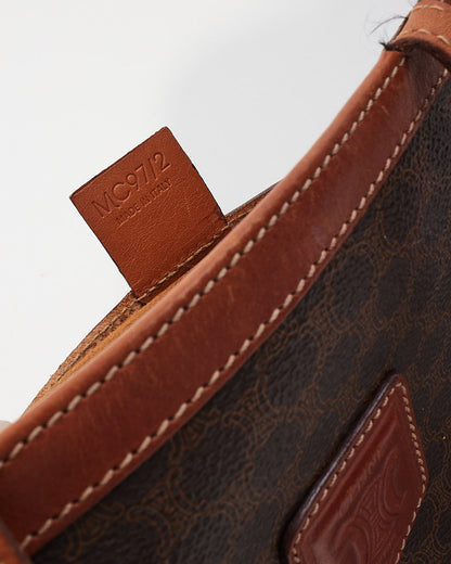 Celine Vintage Brown Monogram Print Tote Bag