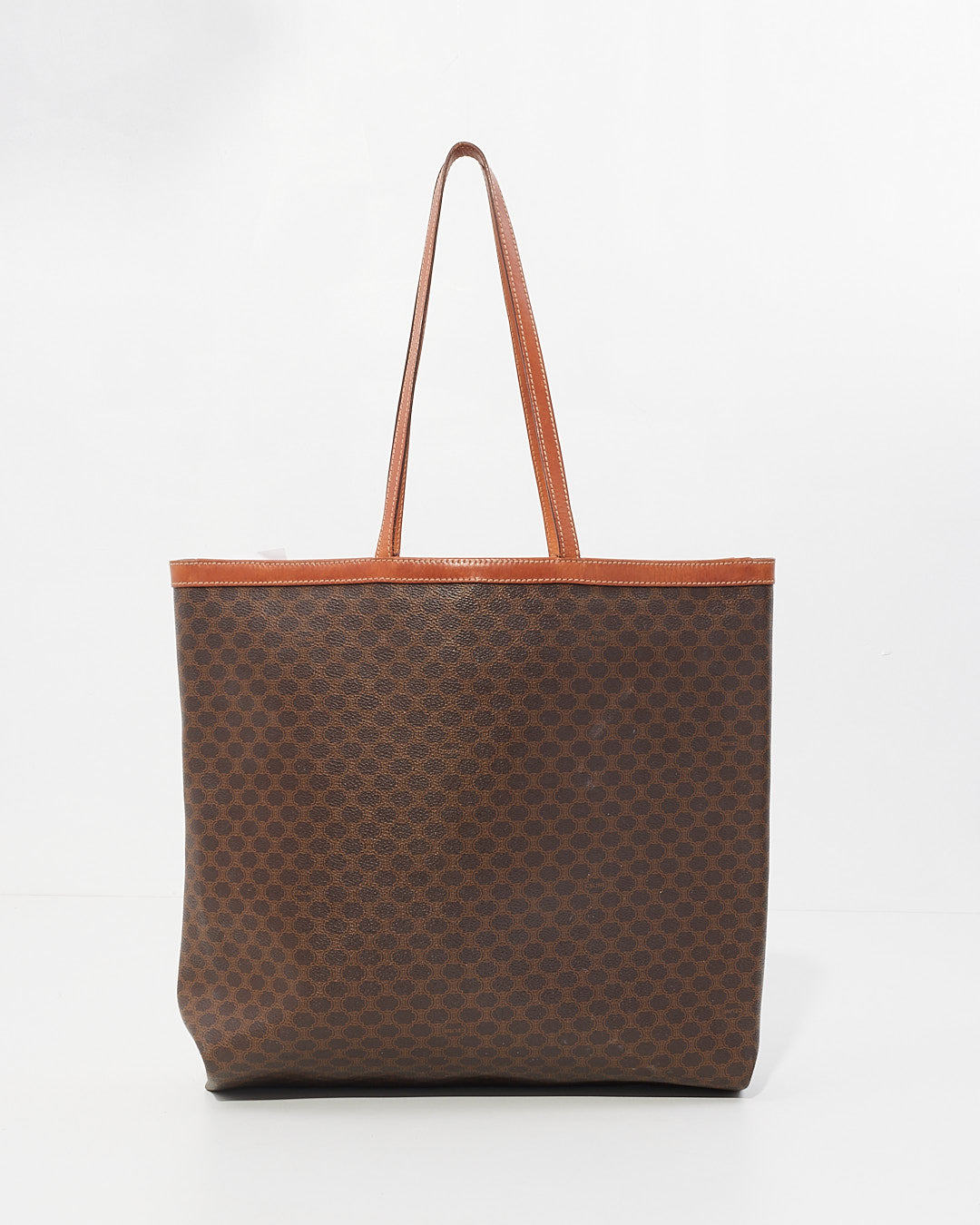 Celine Vintage Brown Monogram Print Tote Bag