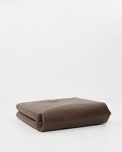 Celine Vintage Brown Monogram Print Tote Bag
