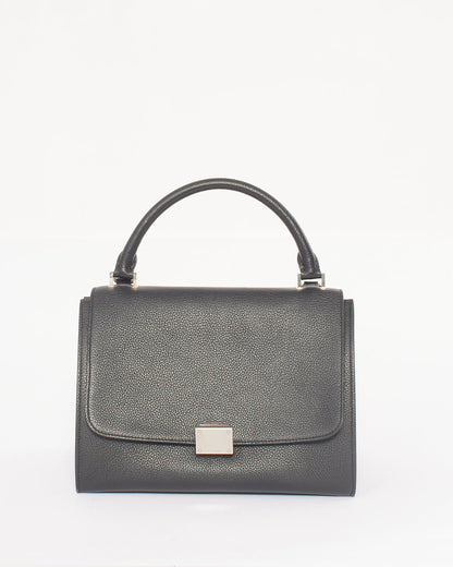Celine Black Leather & Suede Small Trapeze Bag