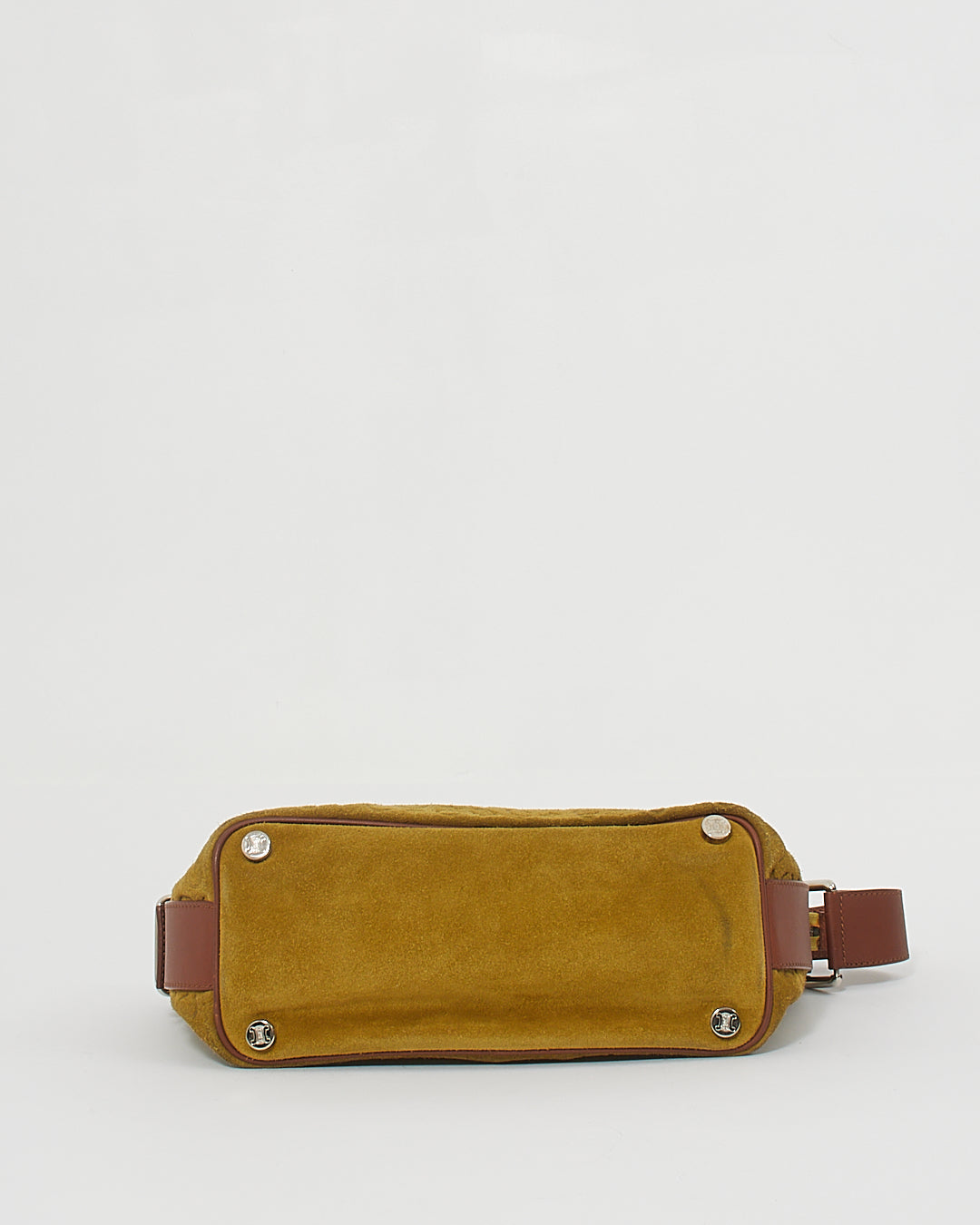 Celine Vintage Green Suede Macadam Shoulder Bag