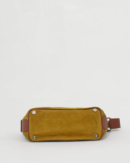 Celine Vintage Green Suede Macadam Shoulder Bag