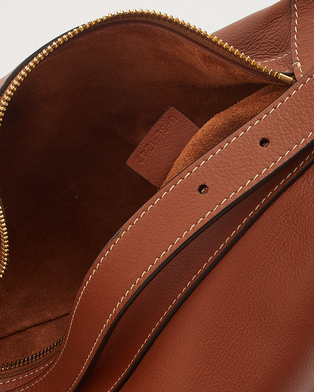 Celine Tan Leather Medium Romy Shoulder Bag