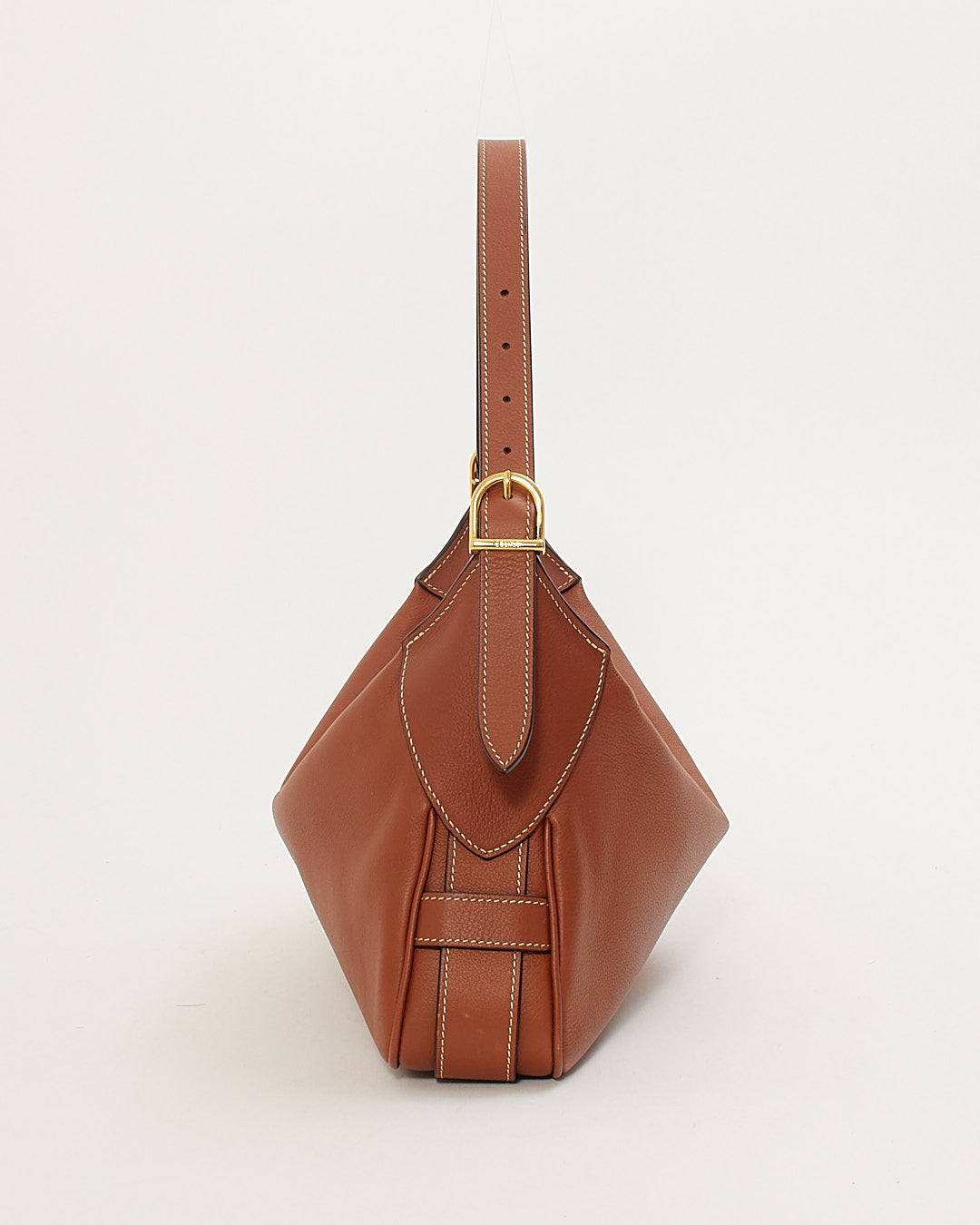 Celine Tan Leather Medium Romy Shoulder Bag