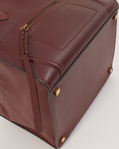 Celine Burgundy Leather Phantom Tote