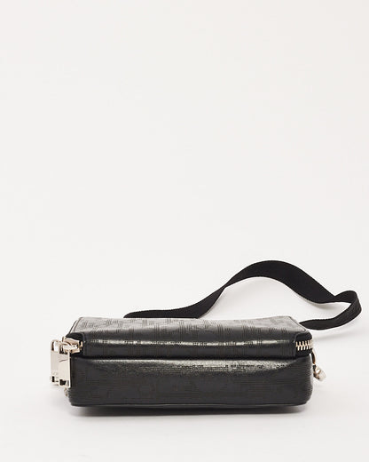 Dior Black Calfskin Perforated Oblique Galaxy Messenger Pouch Crossbody