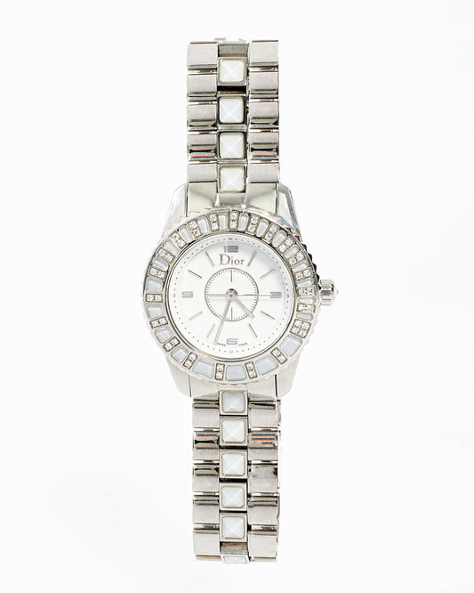 Dior Stainless Steel  Diamond Crystal Sapphire 29mm Quartz Watch