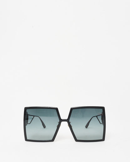 Dior Black Oversized Square Frame 30Montaigne Logo Sunglasses