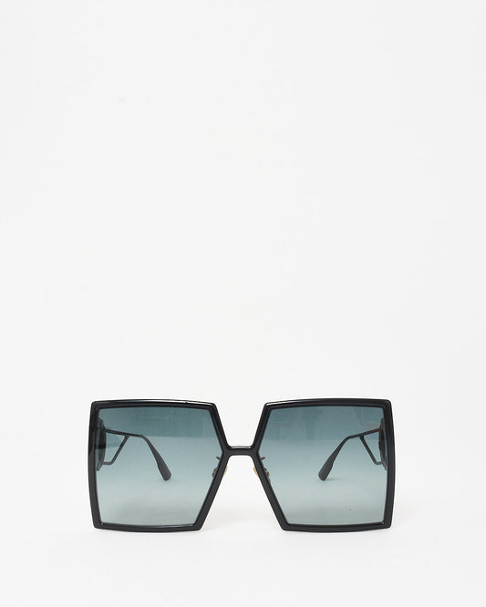 Dior Black Oversized Square Frame 30Montaigne Logo Sunglasses