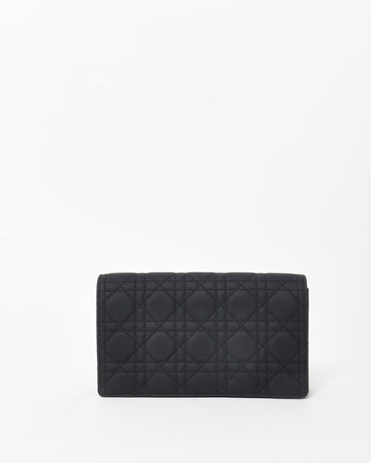 Dior So Black Ultra Matte Leather Cannage Wallet On Chain W/Out Charms