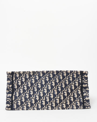 Dior Blue & Ecru Oblique Canvas Small Book Tote