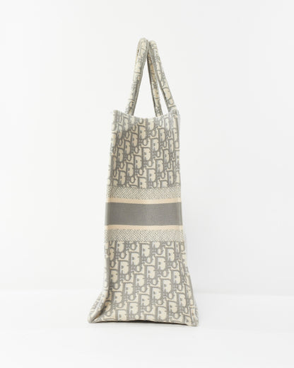 Dior Grey Oblique Canvas Large Book Tote