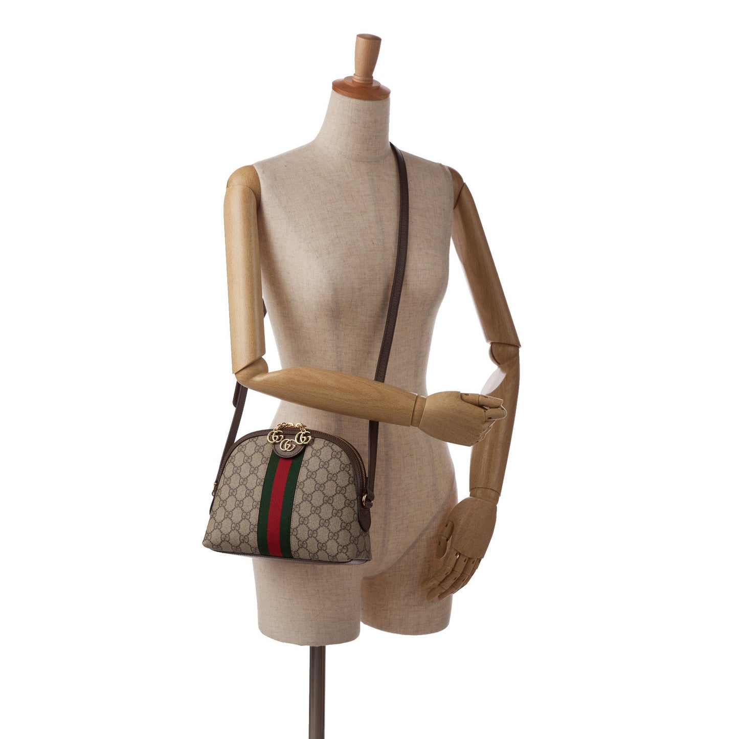 Gucci Ophidia Web Dome Small Brown GG Supreme Canvas