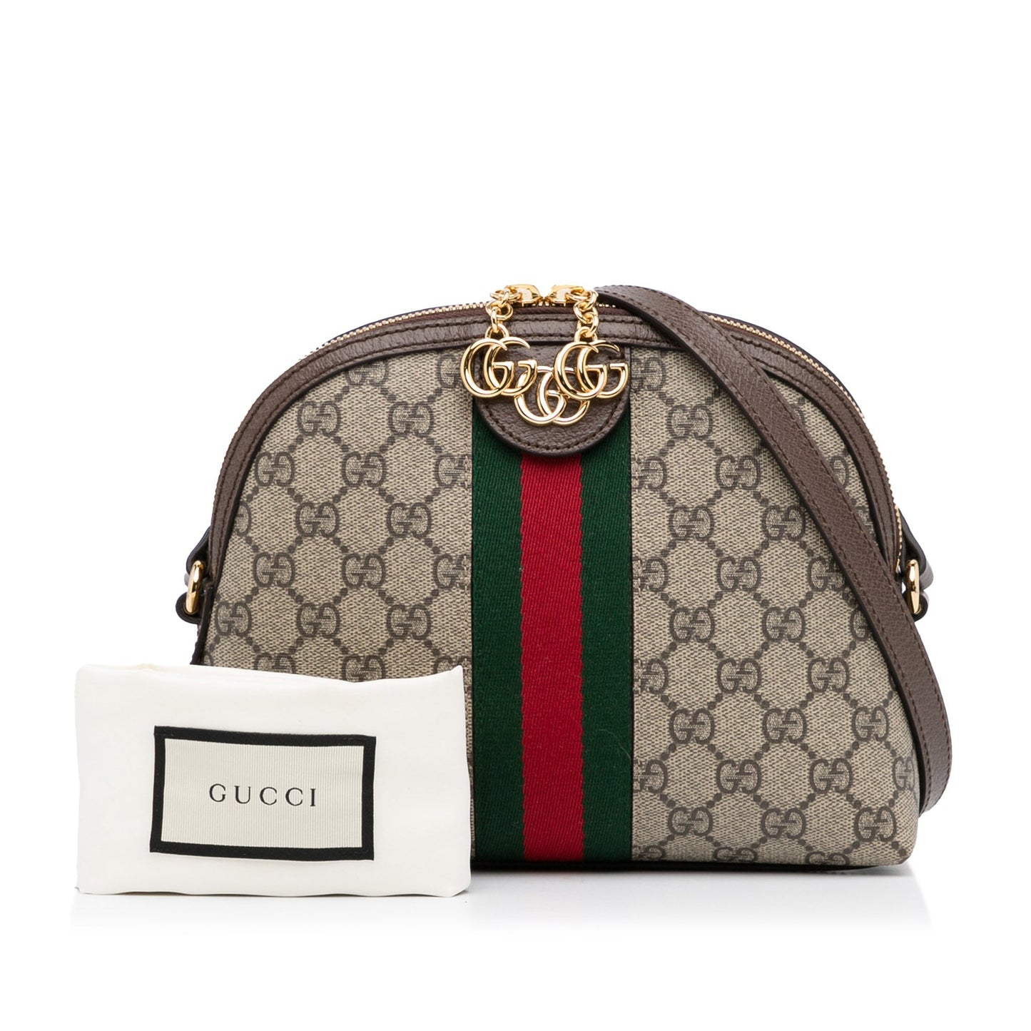 Gucci Ophidia Web Dome Small Brown GG Supreme Canvas