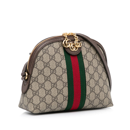 Gucci Ophidia Web Dome Small Brown GG Supreme Canvas