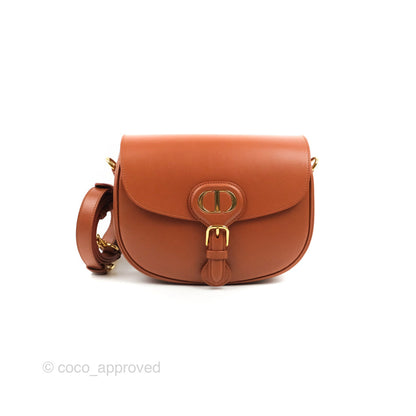 Dior Medium Bobby Bag Tan Calfskin Gold Hardware