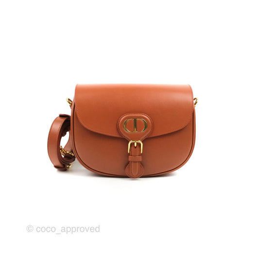 Dior Medium Bobby Bag Tan Calfskin Gold Hardware