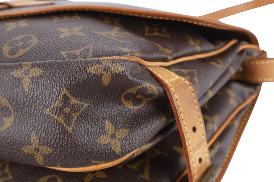 LOUIS VUITTON MONOGRAM CANVAS CHANTILLY CLOTH CROSSBODY BAG GOLD HARDWARE NO DUST COVER