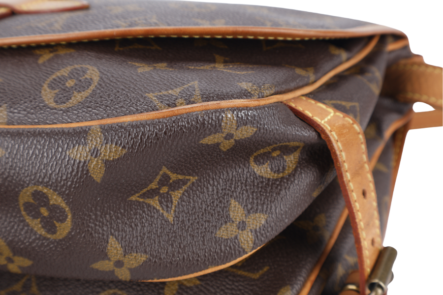 LOUIS VUITTON MONOGRAM CANVAS CHANTILLY CLOTH CROSSBODY BAG GOLD HARDWARE NO DUST COVER