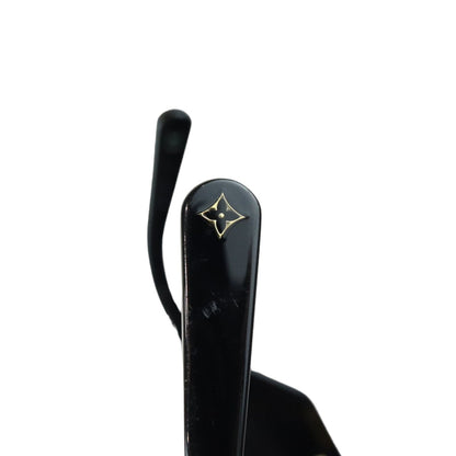 Louis-Vuitton LV Link Square Sunglasses Acetate Black GHW
