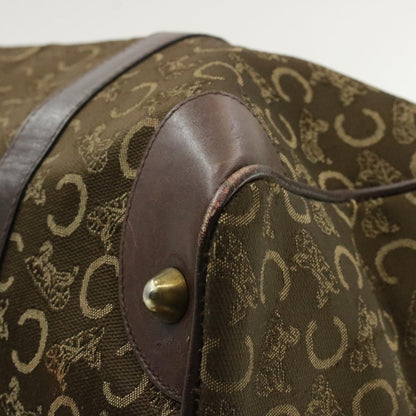 Celine C Macadam Horse Carriage Canvas Hand Bag Brown  ar2957