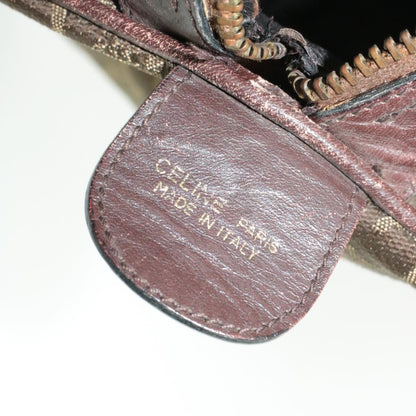 Celine C Macadam Horse Carriage Canvas Hand Bag Brown  ar2957