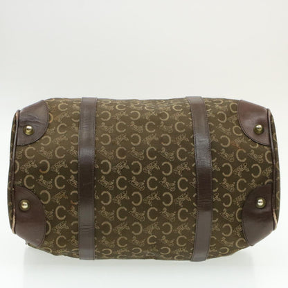Celine C Macadam Horse Carriage Canvas Hand Bag Brown  ar2957