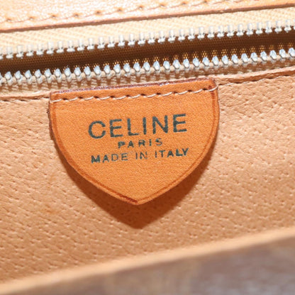Celine Macadam Canvas Hand Bag PVC Leather Brown  ar6568