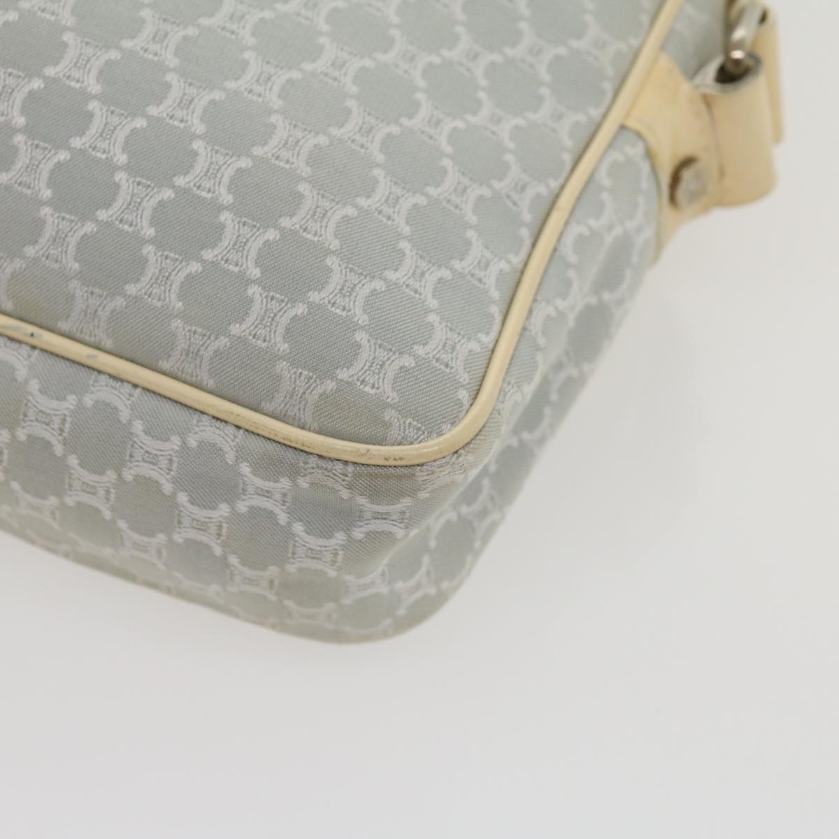 Celine Macadam Canvas Shoulder Bag Light Blue  ar7070
