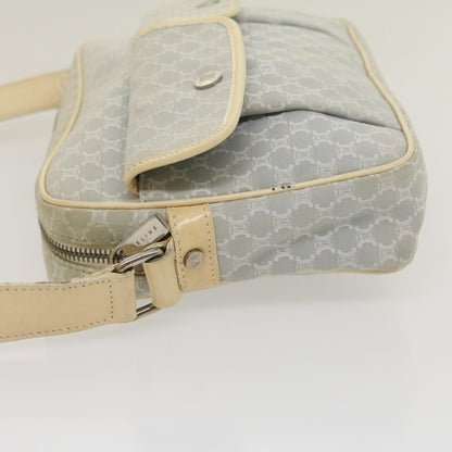 Celine Macadam Canvas Shoulder Bag Light Blue  ar7070