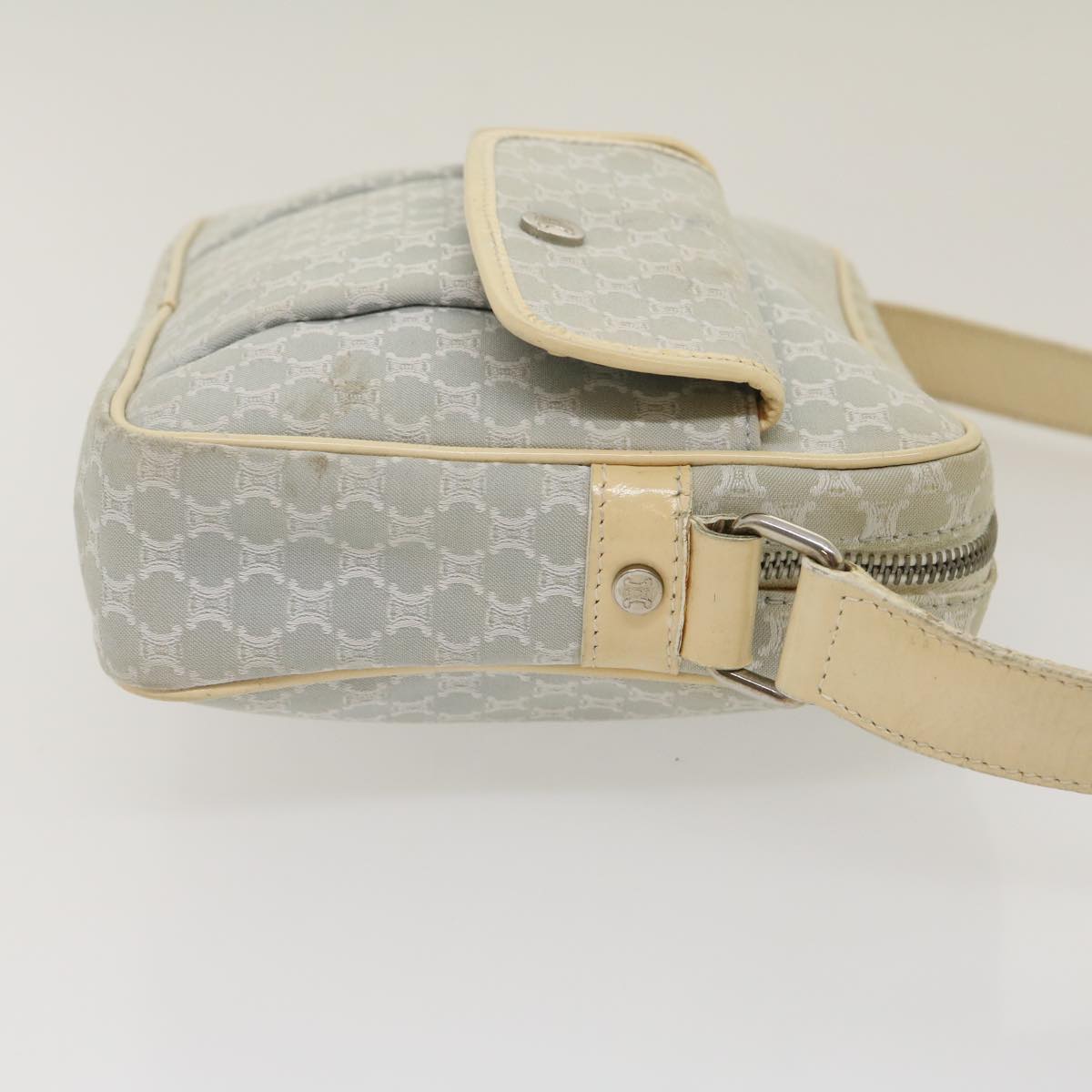 Celine Macadam Canvas Shoulder Bag Light Blue  ar7070