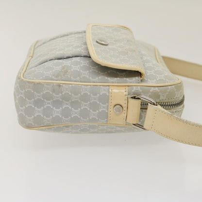 Celine Macadam Canvas Shoulder Bag Light Blue  ar7070