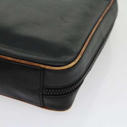 Celine Clutch Bag Leather Black  ar7220