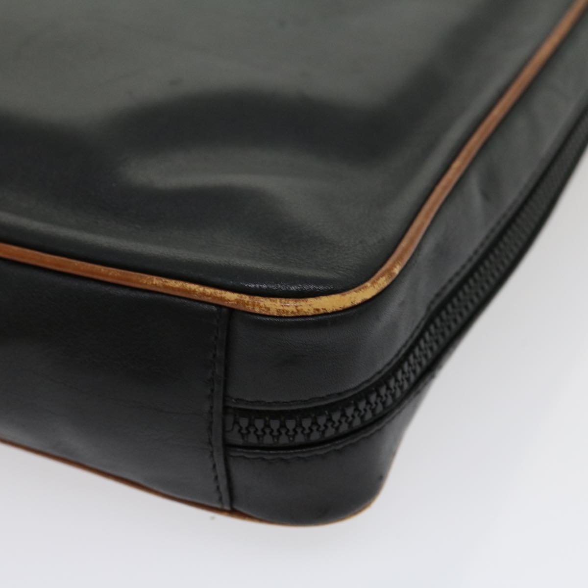 Celine Clutch Bag Leather Black  ar7220