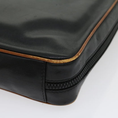 Celine Clutch Bag Leather Black  ar7220