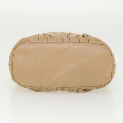 Celine Shoulder Bag Leather Beige  ar8683