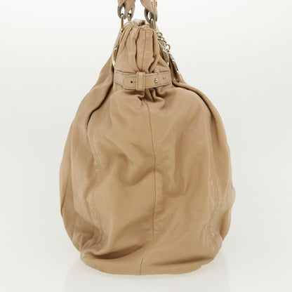 Celine Shoulder Bag Leather Beige  ar8683