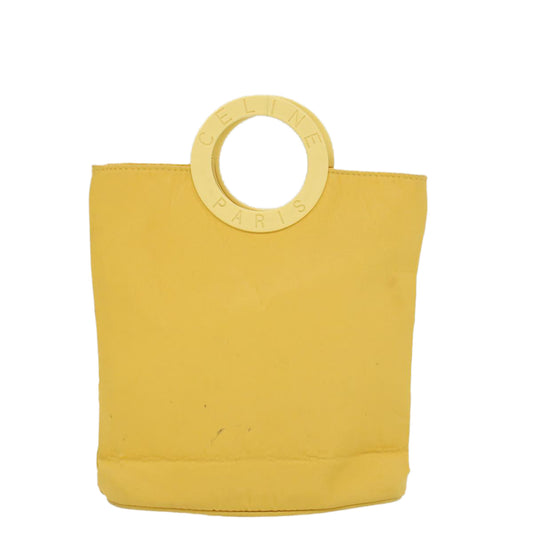 Celine Hand Bag Nylon Yellow  ar9694B