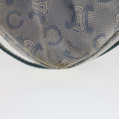 Celine C Macadam Canvas Shoulder Bag Leather Blue  ar9834