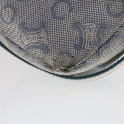 Celine C Macadam Canvas Shoulder Bag Leather Blue  ar9834