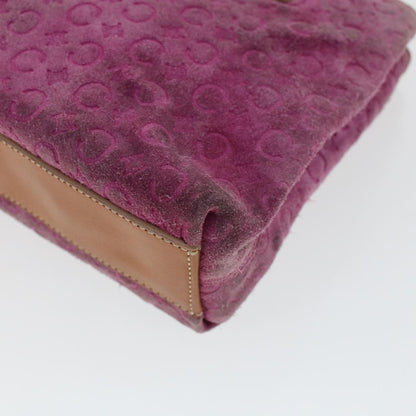 Celine C Macadam Canvas Hand Bag Pink  bs5460