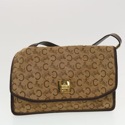 Celine C Macadam Canvas Clutch Shoulder Bag 2Set Beige Navy  bs5756