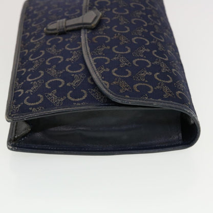 Celine C Macadam Canvas Clutch Shoulder Bag 2Set Beige Navy  bs5756