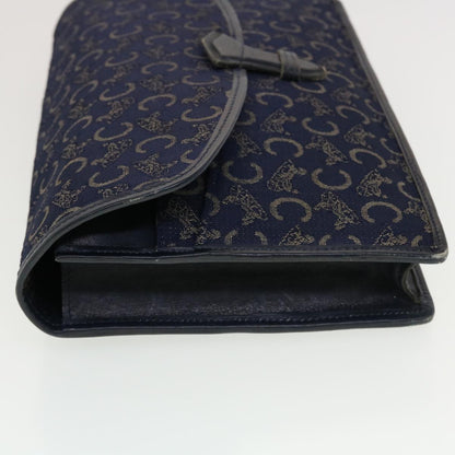 Celine C Macadam Canvas Clutch Shoulder Bag 2Set Beige Navy  bs5756