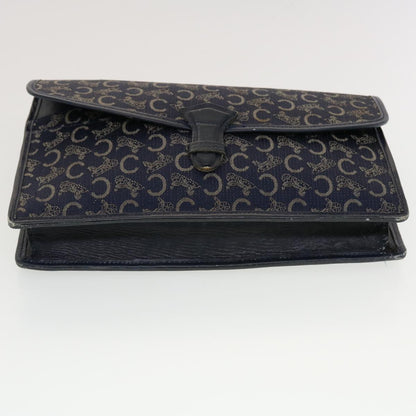Celine C Macadam Canvas Clutch Shoulder Bag 2Set Beige Navy  bs5756
