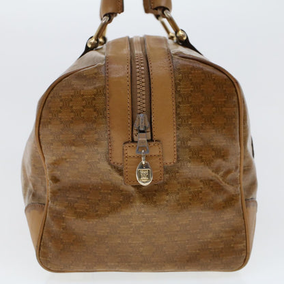 Celine Macadam Canvas Boston Bag Coated Canvas Brown  bs6013