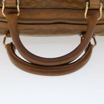 Celine Macadam Canvas Boston Bag Coated Canvas Brown  bs6013