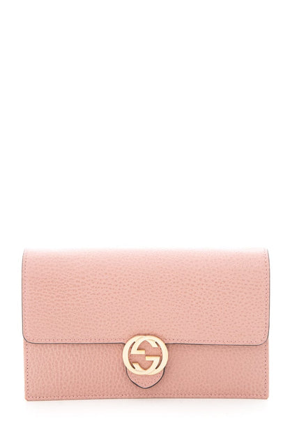 Gucci Pink Leather Interlocking G Cross-Body